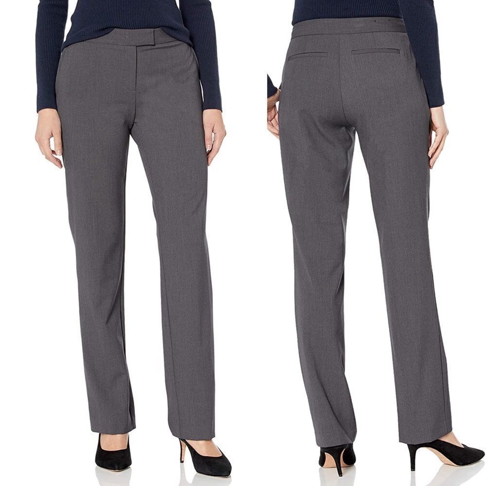Womens Jones New York Sydney Pants Charcoal Heather